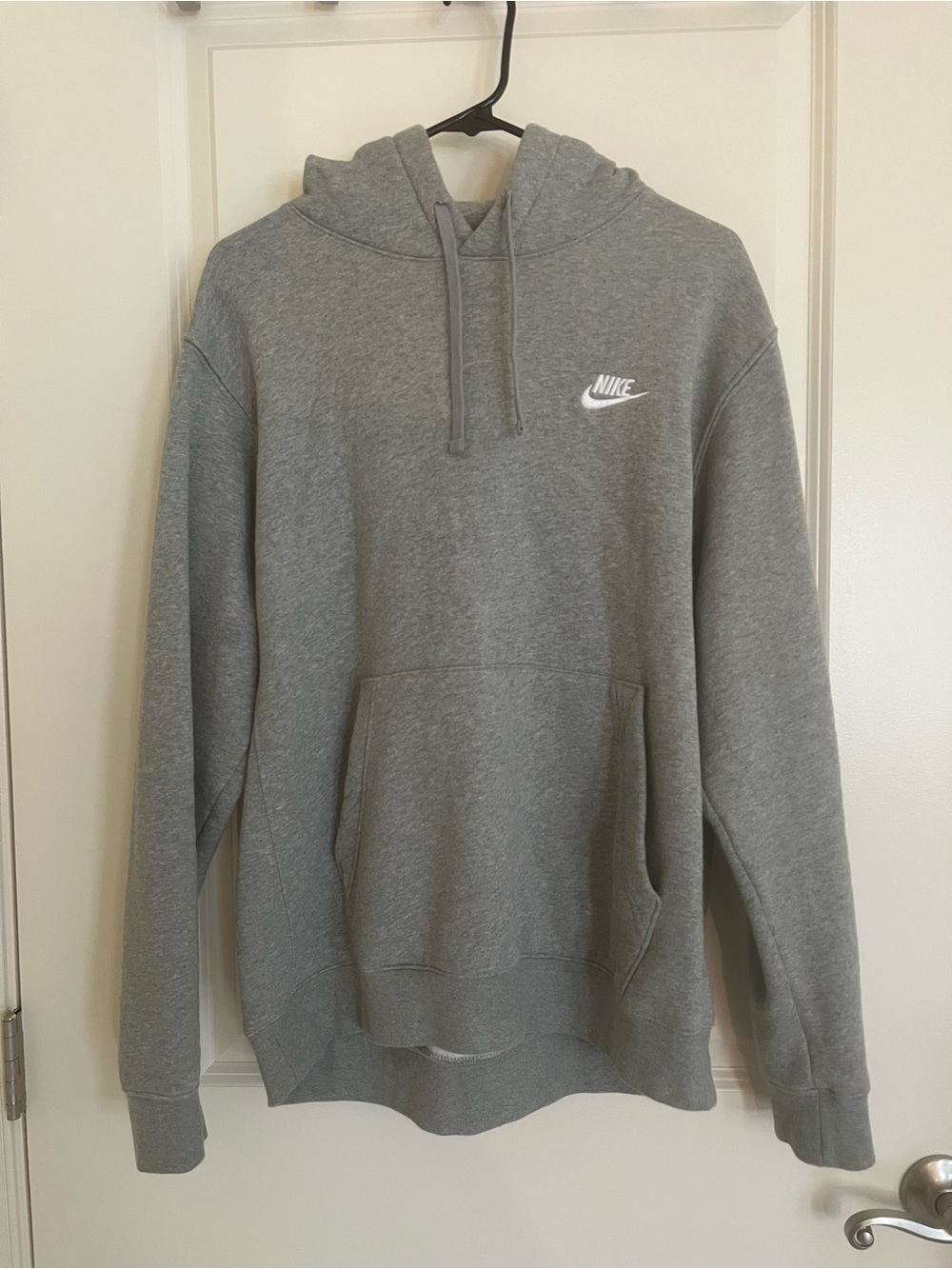 Nike Gray Pullover Hoodie with White Swoosh